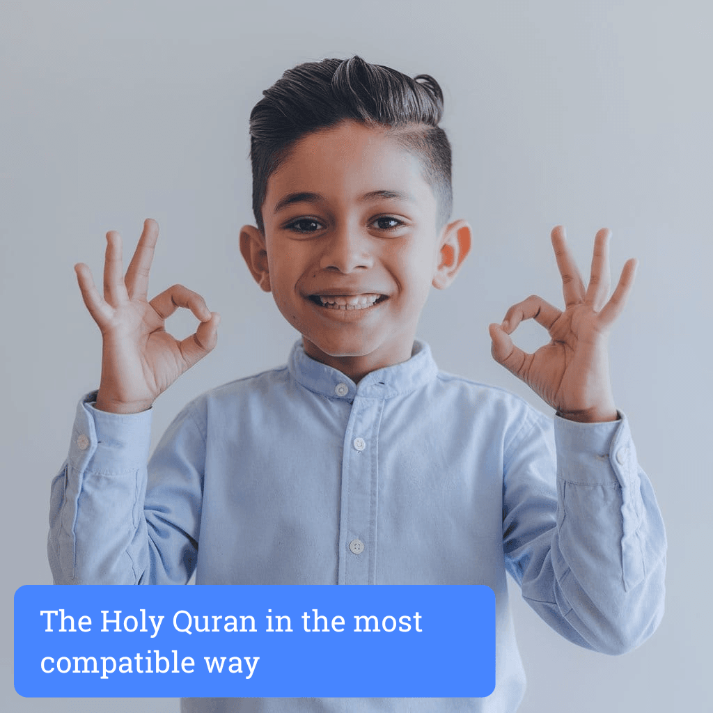 boy studying the holy quran with the best methods