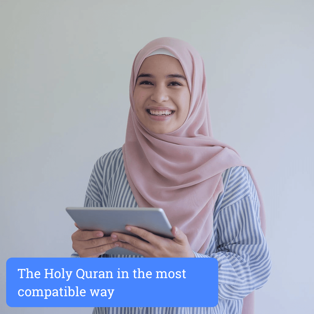 girl learning the holy quran in the most compatible way