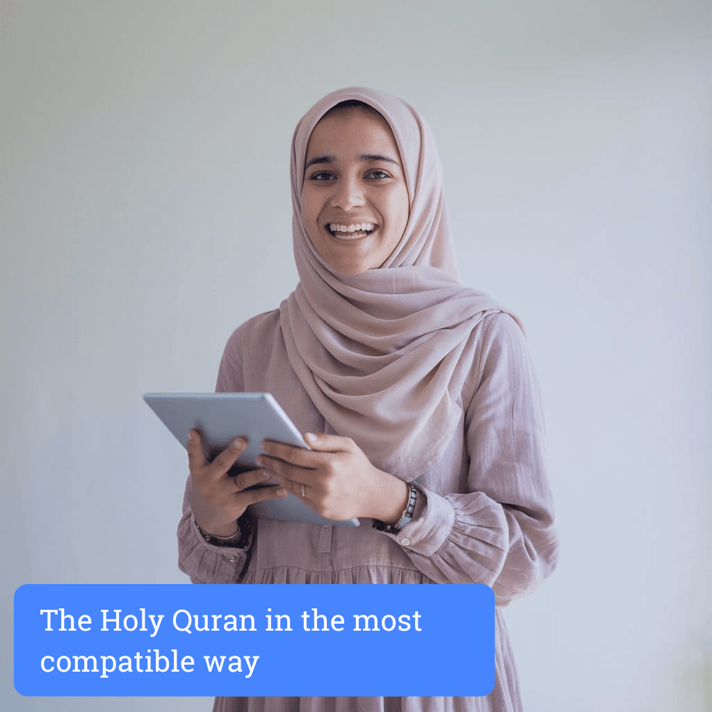 girl studying the holy quran with the best methods